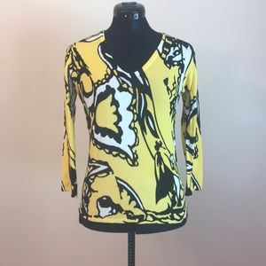 Light weight yellow print top